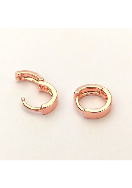 Mini Halka Küpe Rose Pembe Altın Renk 1 cm fiyatları