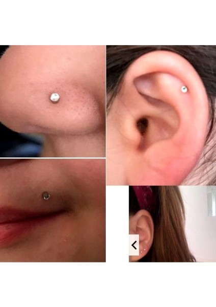 Siyah Zirkon Taşlı 3mm Mıknatıslı Deliksiz Sahte Küpe