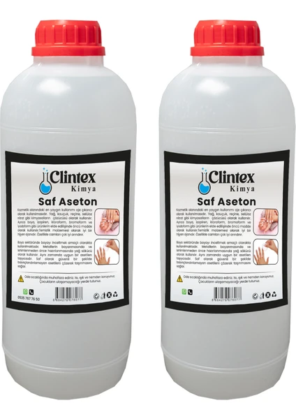 Clintex Kimya Saf Aseton %99.9 2x1 Lt