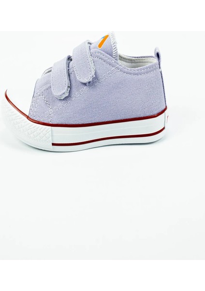 Çocuk Kız Lila Ortopedik Converse Model Keten Bantlı Spor Ayakkabı