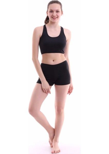 Aykum,kadın Badili Bikini Takımı Şortlu ,şortu Astarlı