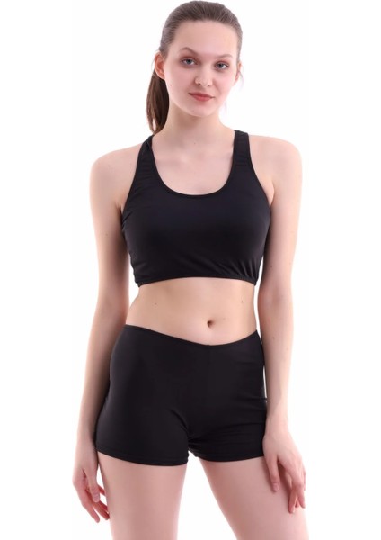 Aykum,kadın Badili Bikini Takımı Şortlu ,şortu Astarlı