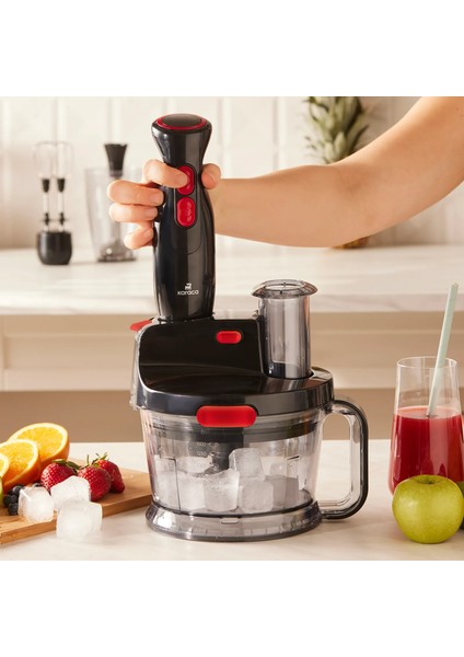 6 In 1 Çok Amaçlı Mutfak Robotu , 2000W Turbolu Güçlü Motor, 1,5lt Geniş Hazne Siyah fırsatları