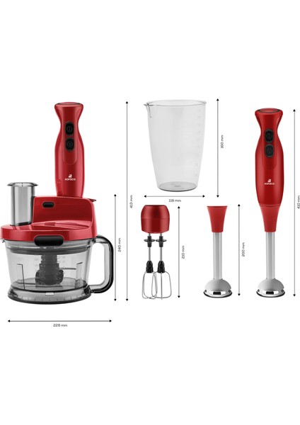 Mutfak Robotu 1,5 L Geniş Hazne, Turbo Fonksiyonlu 2000 W Güçlü Motor fırsatları