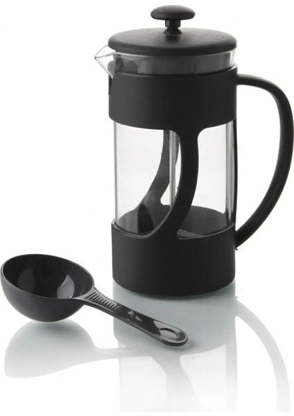 Ölçü Kaşıklı French Press Filtre Kahve ve Bitki Çayı Demliği 350 ml LGY-350FP