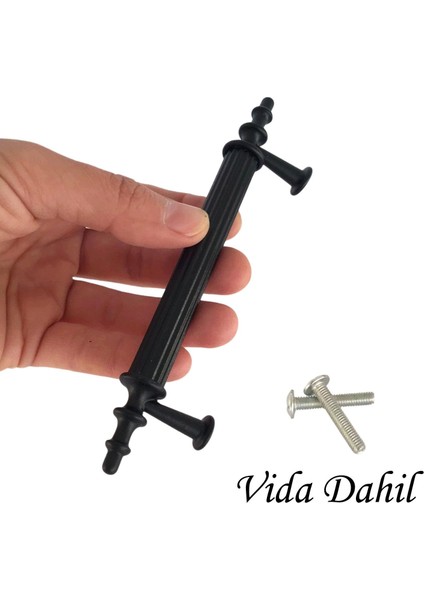 8 Adet Erciyes Kulp Siyah 96 mm Kulp Mobilya Mutfak Dolabı Çekmece Dolap Kapak Kulpu Kulbu Metal Kulpları