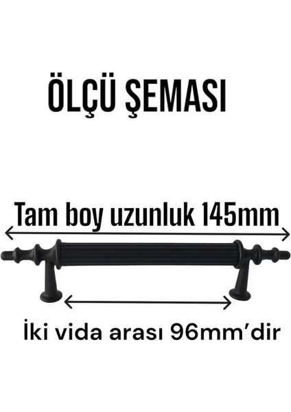 5 Adet Erciyes Kulp Siyah 96 mm Kulp Mobilya Mutfak Dolabı Çekmece Dolap Kapak Kulpu Kulbu Metal Kulpları