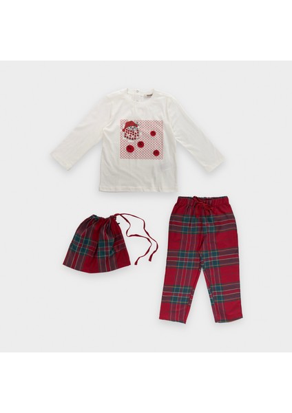 Erkek Bebek Yılbaşı Temalı Pijama Takımı