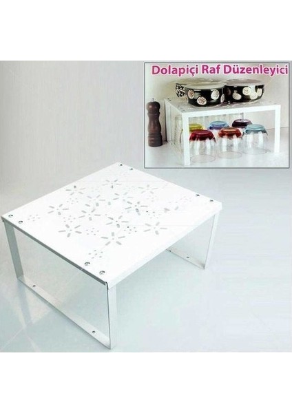 Elite Dolap Içi Düzenleyici Raf Tezgah Üstü Büyük Metal Rafı