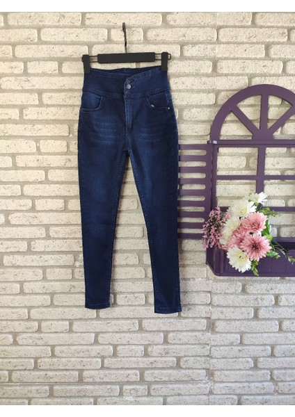 Yüksek Bel Jean Pantolon 90 Cm