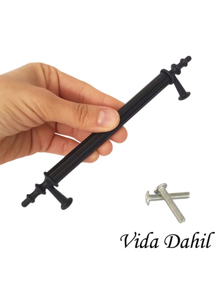 5 Adet Erciyes Kulp Siyah 128 mm Kulp Mobilya Mutfak Dolabı Çekmece Dolap Kapak Kulpu Kulbu Metal Kulpları