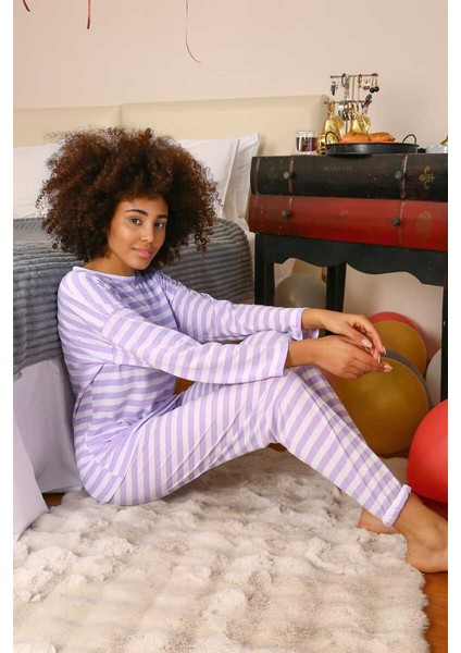 Kadın Uzun Kol Penye Pijama Takım 4175 fırsatları