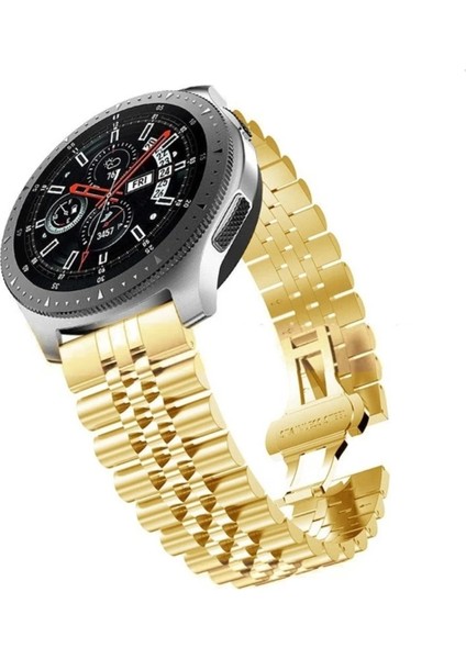 22 MM Universal Rolex Stil Paslanmaz Çelik Kordon Gold