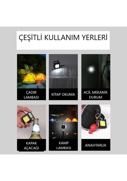 Tekno Trust 30 Ledli Şarj Edilebilir Manyetik Anahtarlık Çok Amaçlı Pratik Kamp ve Acil Durum Feneri indirimleri