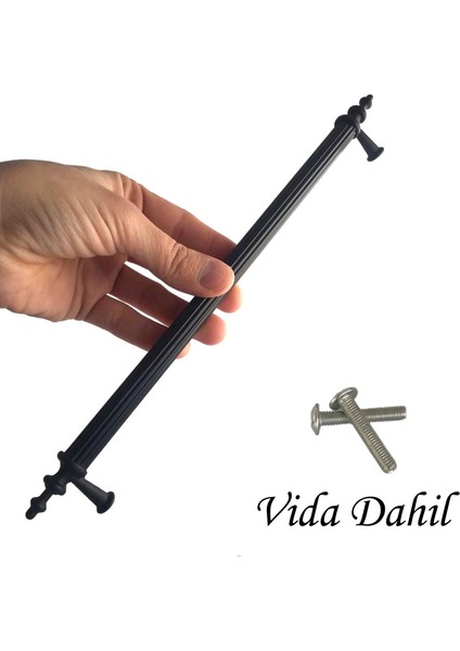 5 Adet Erciyes Kulp Siyah 224 mm Kulp Mobilya Mutfak Dolabı Çekmece Dolap Kapak Kulpu Kulbu Metal Kulpları