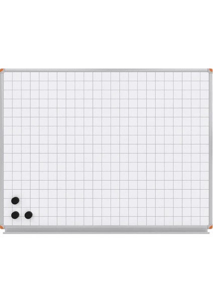120X180 cm Kareli Mıknatıs Manyetik Yüzey Duvara Monte BEYAZ-PAN593B