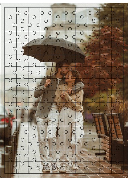 Kişiye Özel Fotoğraflı 140 Parça Ahşap Puzzle