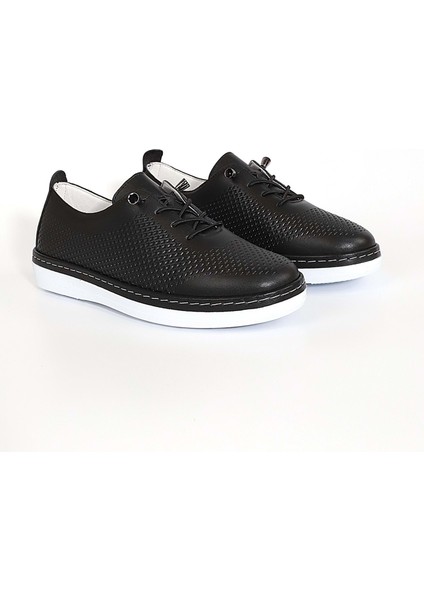 1836 Hakiki Deri Anatomik Tabanlı Bayan Günlük Ayakkabı - NKT01836-SIYAH-37