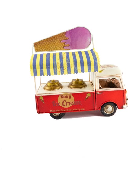 Dekoratif Metal Dondurma Arabası Münibüs