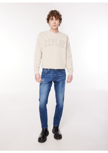 Normal Bel Slim Tapered Erkek Denim Pantolon M1021 009 Medıum Mavi