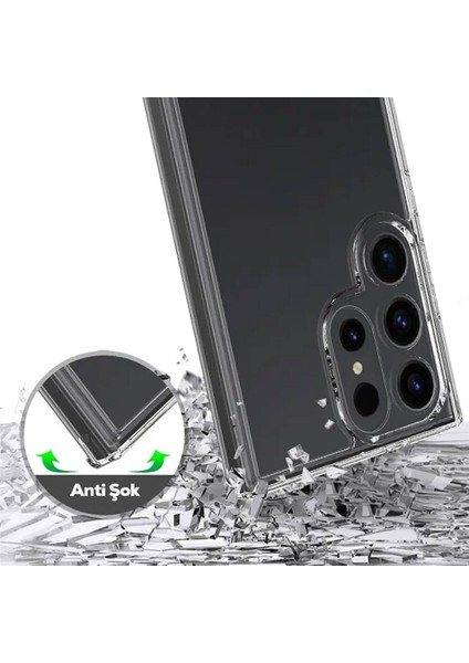 Samsung Galaxy S24 Ultra Kılıf Darbe Emici Kamera Korumalı Yumuşak Esnek Şeffaf Silikon Kapak (02-Anti) modelleri