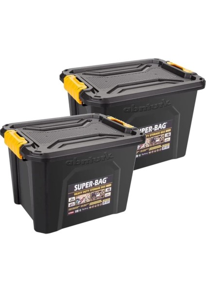2 Adet Süper Sağlam 18 Litre Profesy Saklama Kutusu 39X30X26H MD4034 Çok Amaçlı Kullanım İçin Sandık
