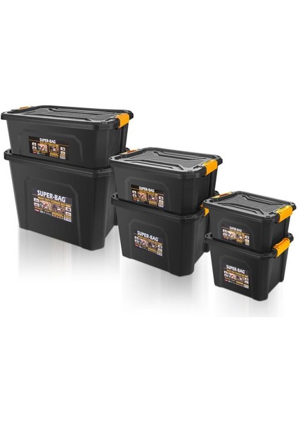 2 Adet Süper Sağlam 18 Litre Profesy Saklama Kutusu 39X30X26H MD4034 Çok Amaçlı Kullanım İçin Sandık