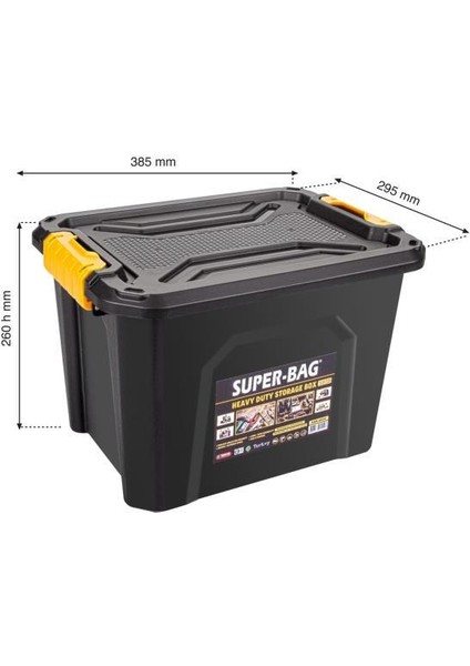 2 Adet Süper Sağlam 18 Litre Profesy Saklama Kutusu 39X30X26H MD4034 Çok Amaçlı Kullanım İçin Sandık