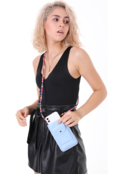 Erkan Içen Mavi Renk, Renkli Askılı Omuz Çantası Cep Telefonu Çantası Kartlık modelleri