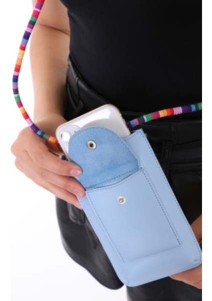 Erkan Içen Mavi Renk, Renkli Askılı Omuz Çantası Cep Telefonu Çantası Kartlık indirimleri