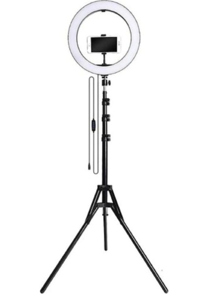 Ring Light Youtube – Tiktok - Selfie - Makyaj Led Işıklı 10 Inç (26 Cm) 210 Cm Tripod