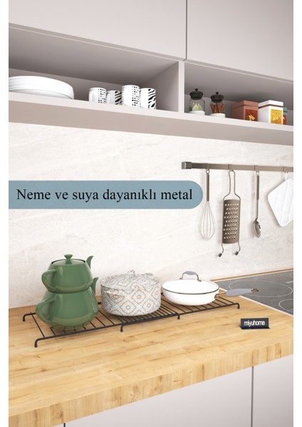 Genişletilebilir Metal Nihale Ayarlanabilir 2'li Büyük Boy Nihale Tezgah Üstü Yemek Masası Nihalesi
