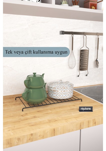 Genişletilebilir Metal Nihale Ayarlanabilir 2'li Büyük Boy Nihale Tezgah Üstü Yemek Masası Nihalesi