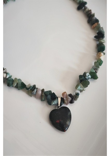 Kan Taşı Kalp, Hint Akik Kırıktaş Doğaltaş Kolye fiyatları