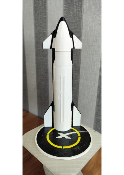 3D HAPPY Spacex Starship 26 cm