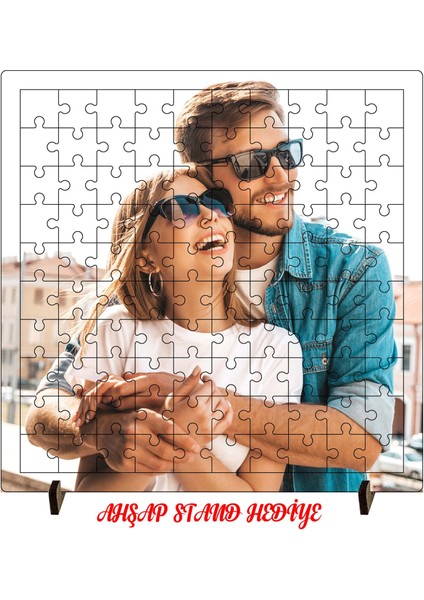 Kişiye Özel Fotoğraflı 100 Parça Ahşap Puzzle