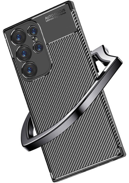 Samsung Galaxy S24 Ultra Kılıf Karbon Desenli Lux Negro Silikon