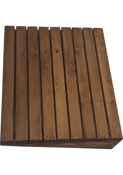 Masa Altı Ayaklık Ayak Koyma Standı Ayak Rampası 49X40CM. Ön Yük. 5cm. Arka Yük 15 Cm. Kestane