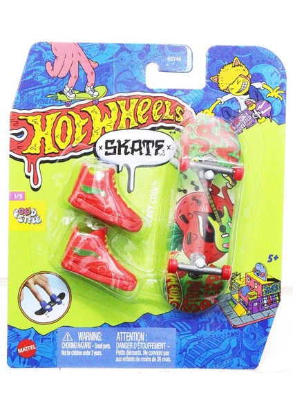 Hot Wheels Skate Temalı Parmak Kaykay ve Ayakkabı Paketleri Tony Hawk Berry Cool