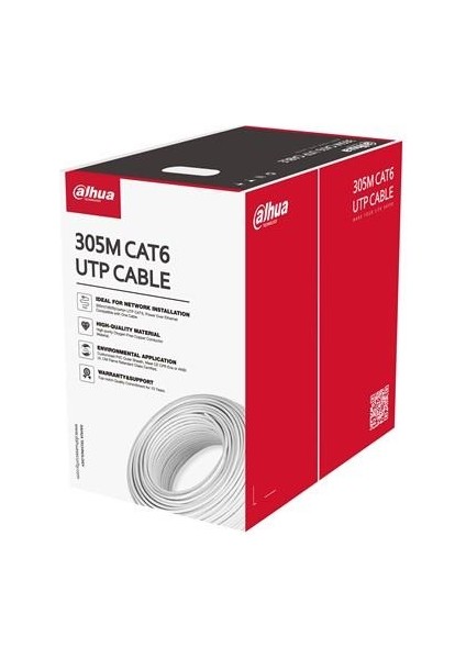 305METRE Cat6 PFM920I-6UN-C 23AWG 0.53MM, Utp, %100 Bakır, Lszh Halogen Free Kablo, Beyaz Renk