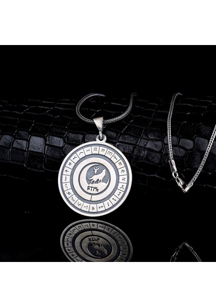 Türk Boyları Bayrağı Model 925 Ayar Gümüş Kolye
