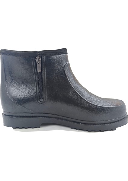 Siyah Yünlü Su Geçirmez Fermuarlı Kısa Lastik Bot fiyatları