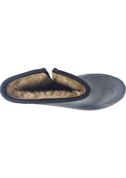 Siyah Yünlü Su Geçirmez Fermuarlı Kısa Lastik Bot indirimleri