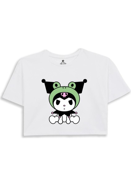 Kuromi Baskılı Çocuk Crop Tişört