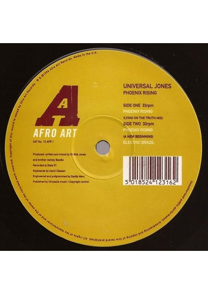 Afro Art  - Universal Jones – Phoenix Rising Downtempo, Future Jazz Vinly Plak  Alithestereo