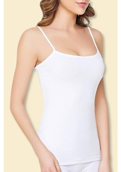 Kadın Ribana Pamuklu Ip Askılı Atlet 4 Adet