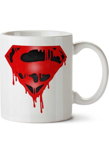 Superman Even Gods Bleed Iki Tarafı Baskılı Kupa Bardak