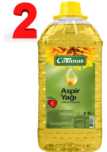 Aspir Yağı 5 Lt Kare Pet 2 Adet