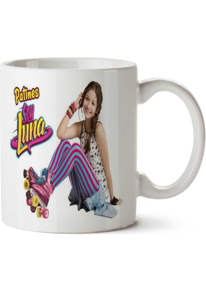 Patınes De Soy Luna Iki Tarafı Baskılı Kupa Bardak