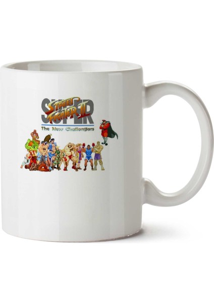 Street Fighter Iı Iki Tarafı Baskılı Kupa Bardak